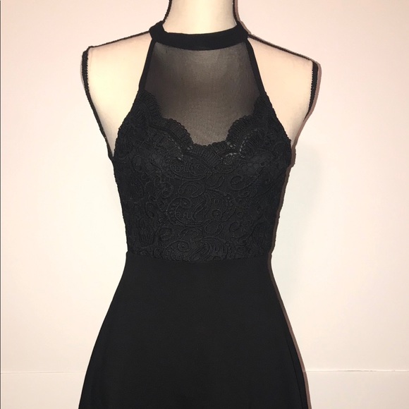 Blue Rain Dresses & Skirts - Francesca’s Blue Rain Black Mini Cocktail Dress